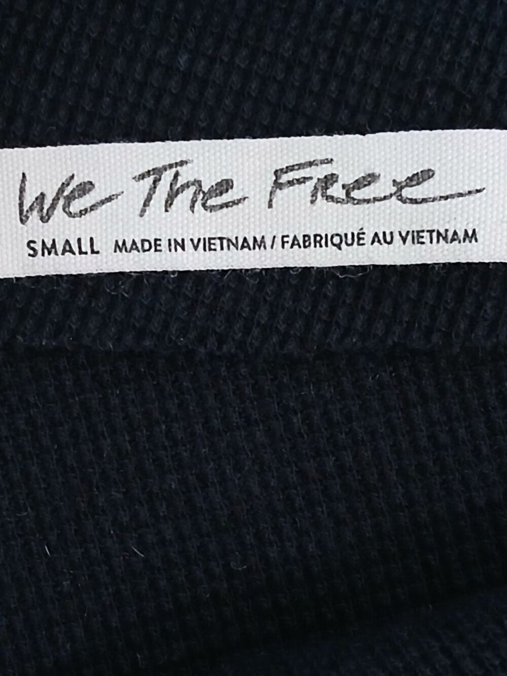 Free People We The Free Fuji Waffle Knit Thermal Top Size Small - Picture 7 of 9